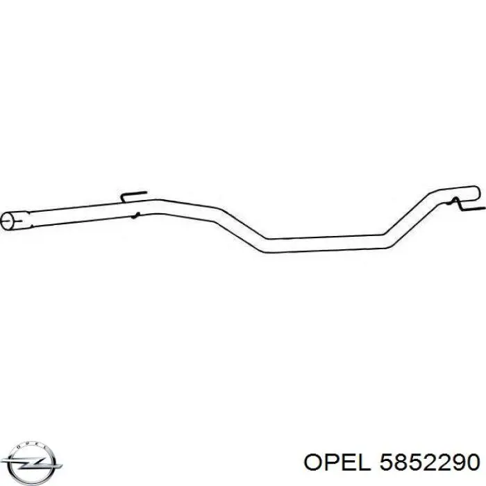 Глушитель, центральная часть 5852290 Opel