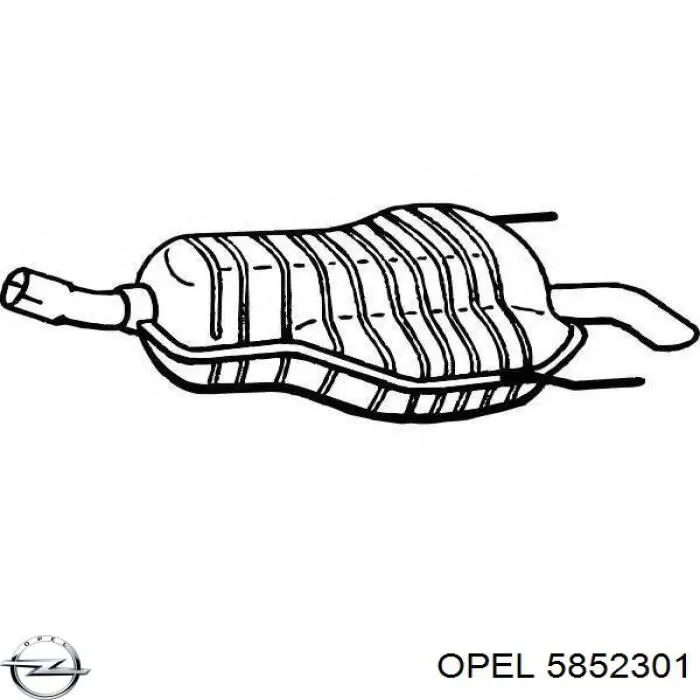 Глушитель задний 5852301 General Motors