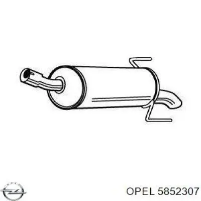 Выхлоп задний Opel 5852307 цена, от 74.82 USD