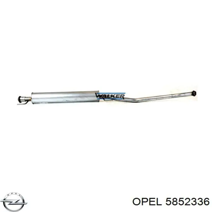Средний глушитель Opel 5852870