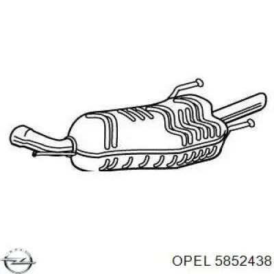 Глушитель задний 5852438 Opel