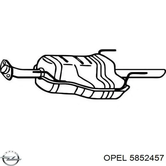 Глушитель задний 5852457 Opel