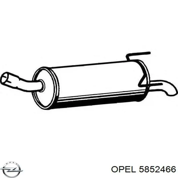 Выхлоп задний Opel 5852466 цена, от 47.23 USD