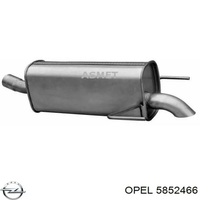 Купить 5852466 Opel Глушитель задний
