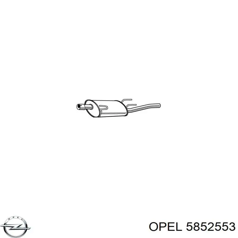 Глушитель задний 5852553 Opel