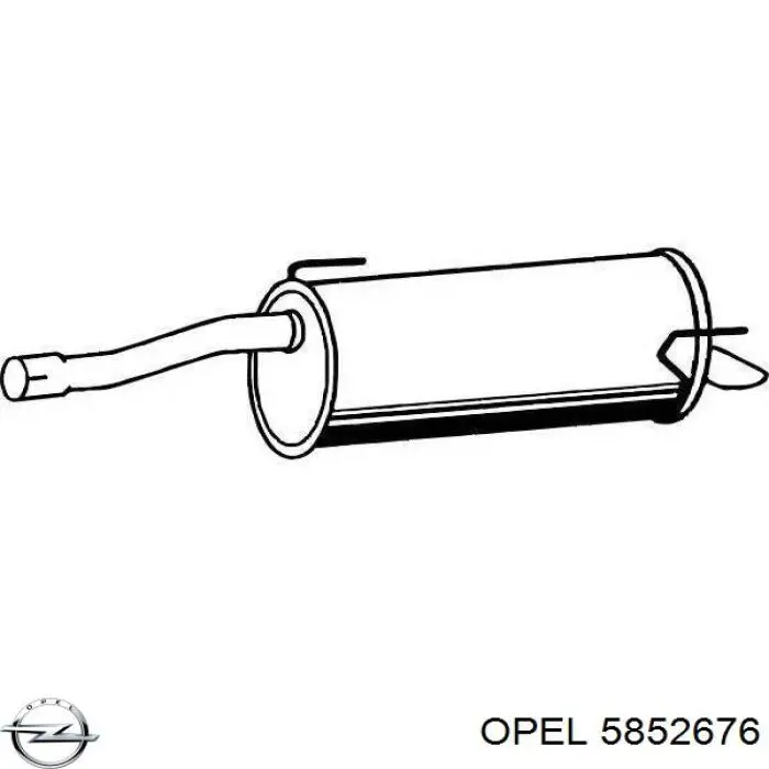 Купить 5852676 Opel Глушитель задний