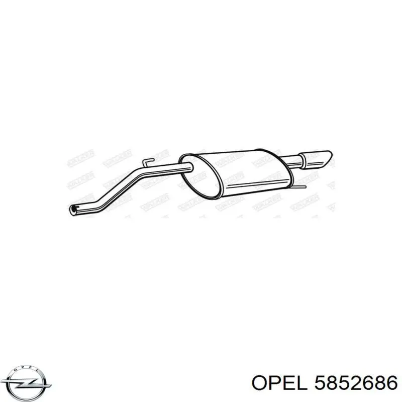 Глушитель  Opel 13449237