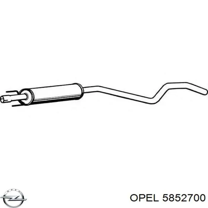 5852700 Opel глушитель, центральная часть