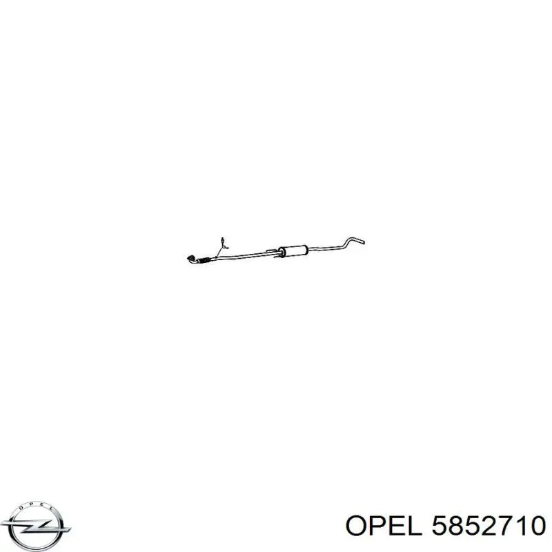 Купить 5852296 Opel Выхлоп центральный