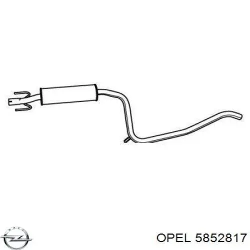 Купить 5852817 Opel Выхлоп центральный
