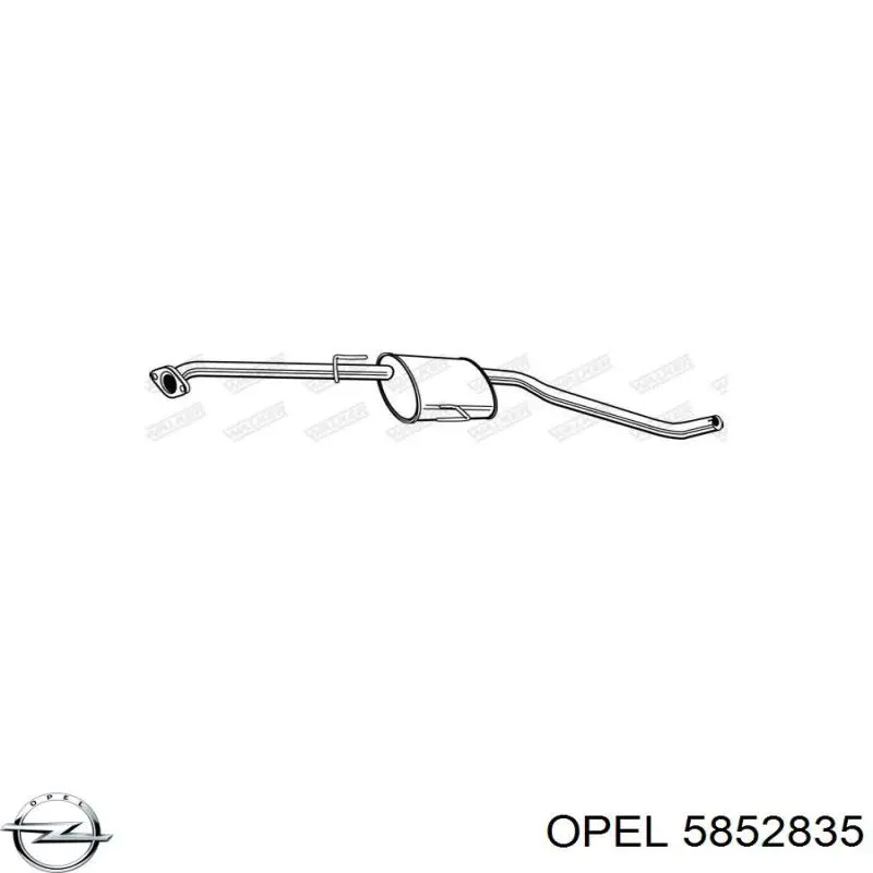 Глушитель, центральная часть Opel 5852835 цена, от 55.85 USD