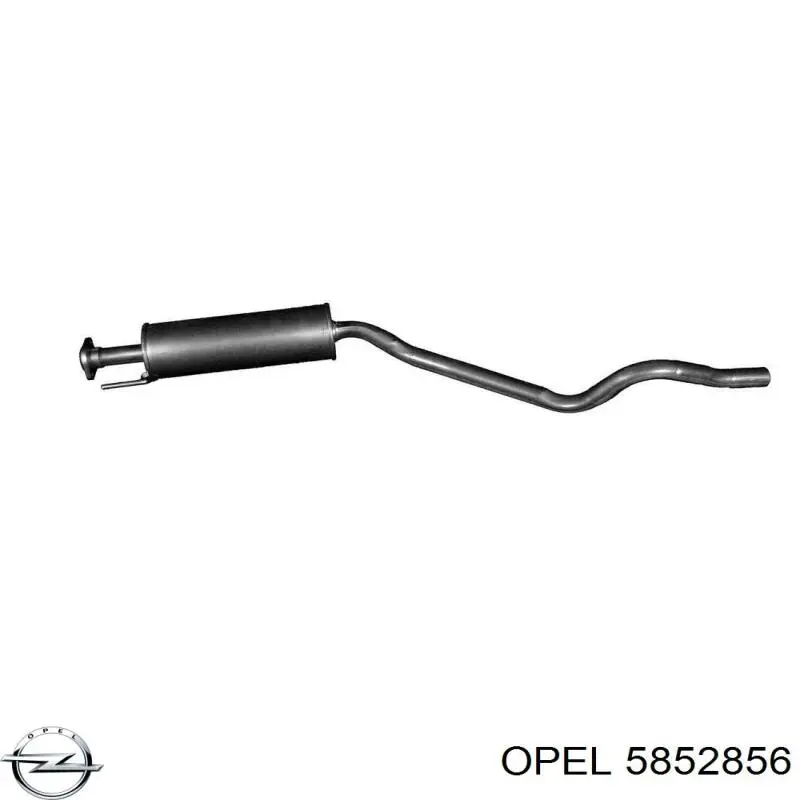 5852856 Opel глушитель, задняя часть