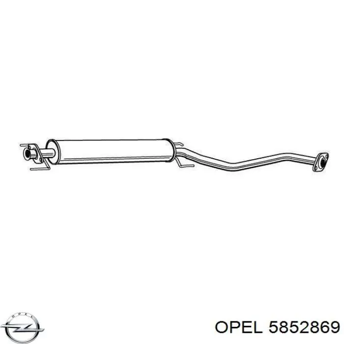 Глушитель, центральная часть Opel 5852869 цена, от 49.18 USD