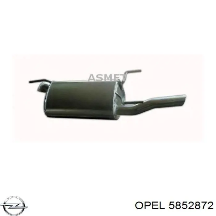 5852872 Opel Выхлопная труба