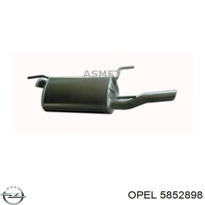 Глушитель задний 5852898 Opel