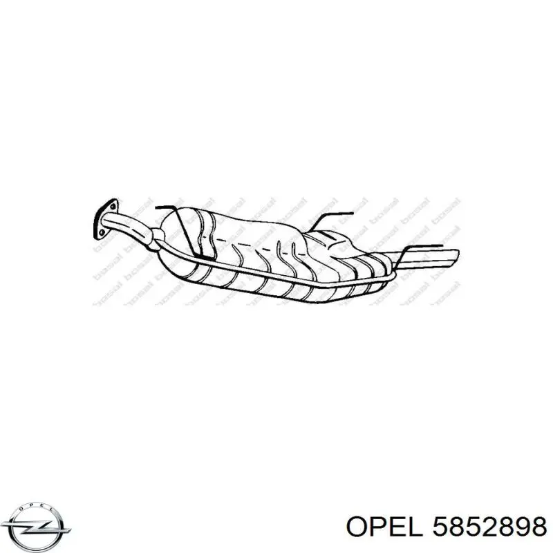 Выхлоп задний Opel 5852343 цена, от 102.38 USD
