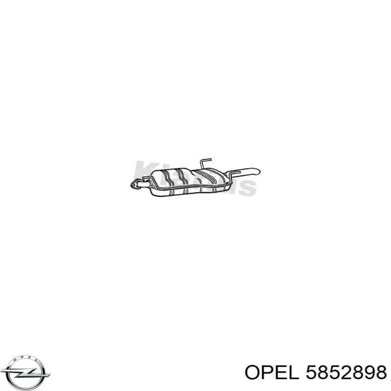 Выхлоп задний Opel 5852898 цена, от 102.38 USD
