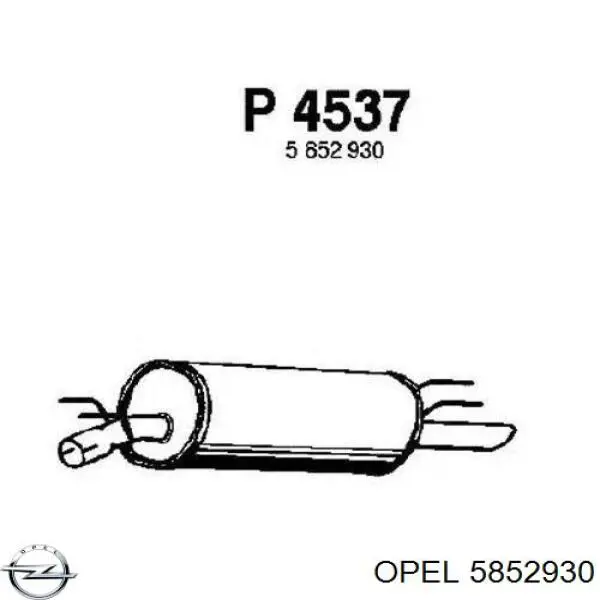 5852930 Opel Выхлопная труба