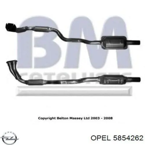 Приёмная труба 24418589 Opel