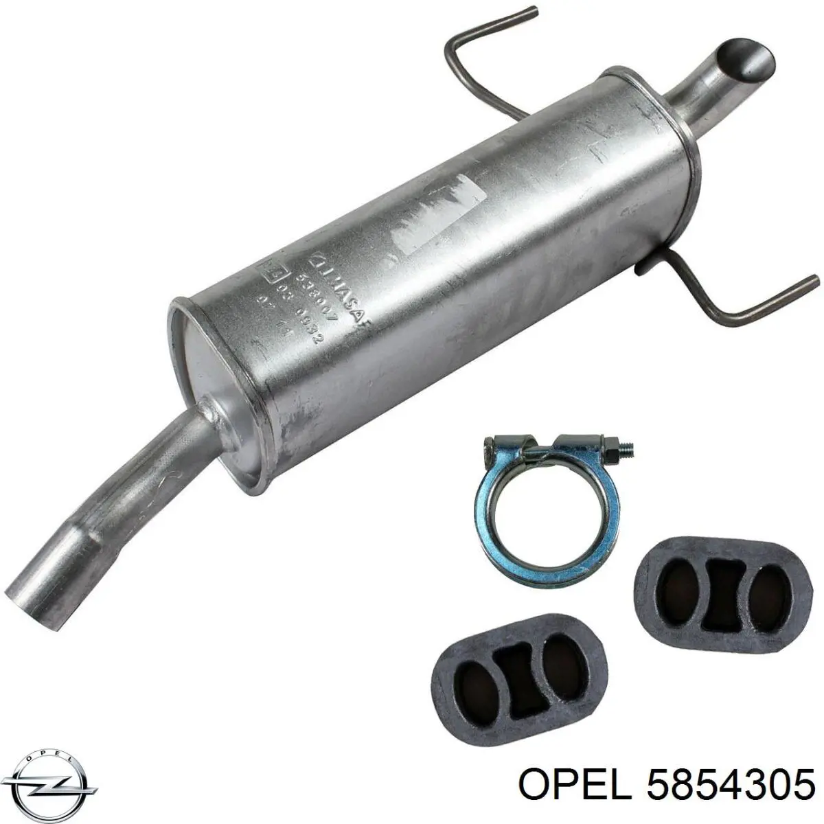 Глушитель, центральная часть Opel 5854305 цена, от 48.20 USD