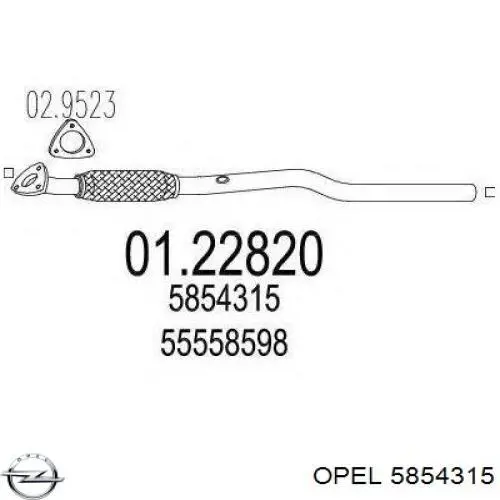 Купить 5854315 Opel Передняя часть глушителя