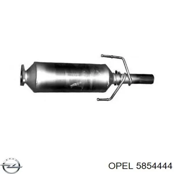 5854444 Opel глушитель, центральная часть