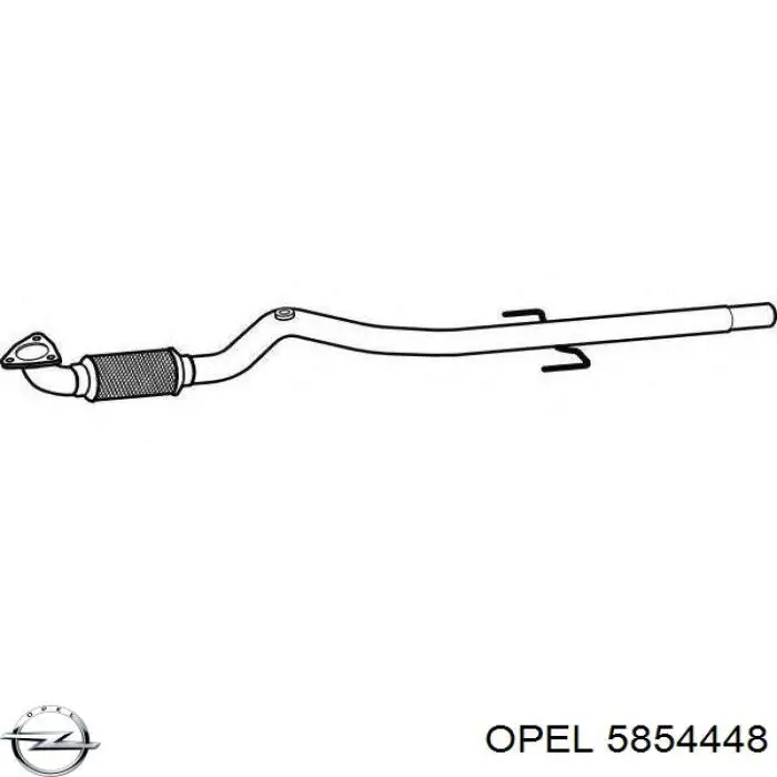 5854448 Opel tubo de admissão dianteiro (calças do silenciador)