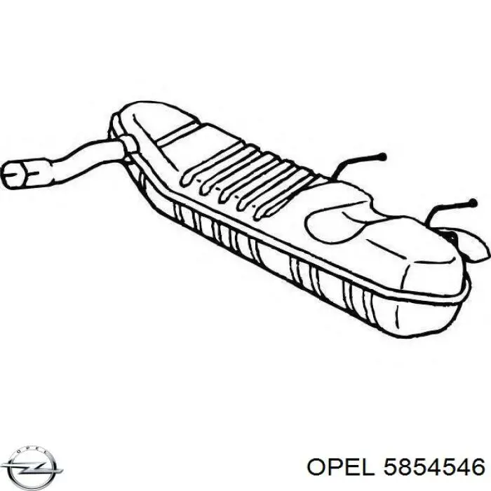 Выхлоп задний Opel 5854546 цена, от 45.26 USD