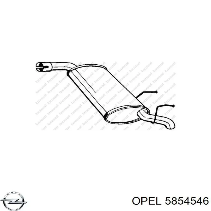 Купить 5854546 Opel Глушитель задний