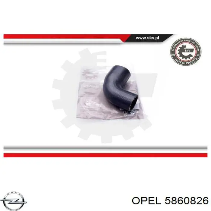 5860826 Opel mangueira (cano derivado superior direita de intercooler)