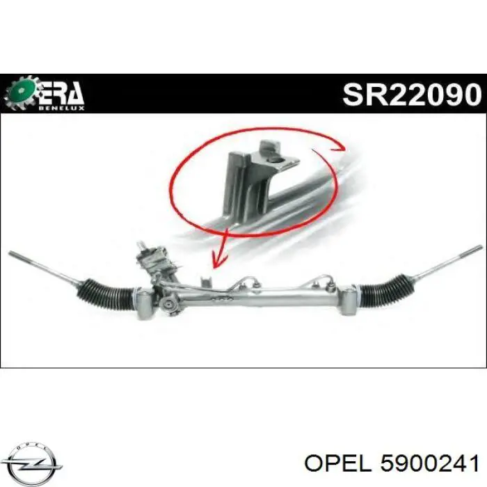 5900241 Opel cremalheira da direção