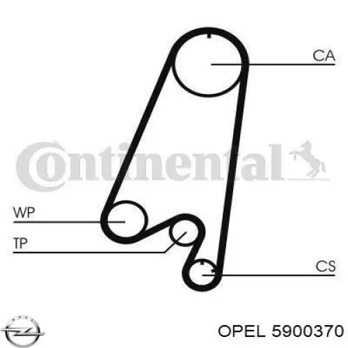 Купить 5900370 Opel Ремень газораспределительного механизма