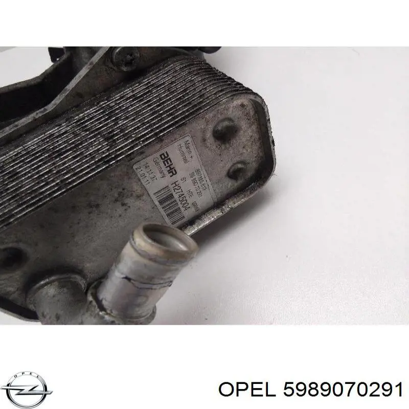 5989070291 Opel radiador de óleo (frigorífico, debaixo de filtro)