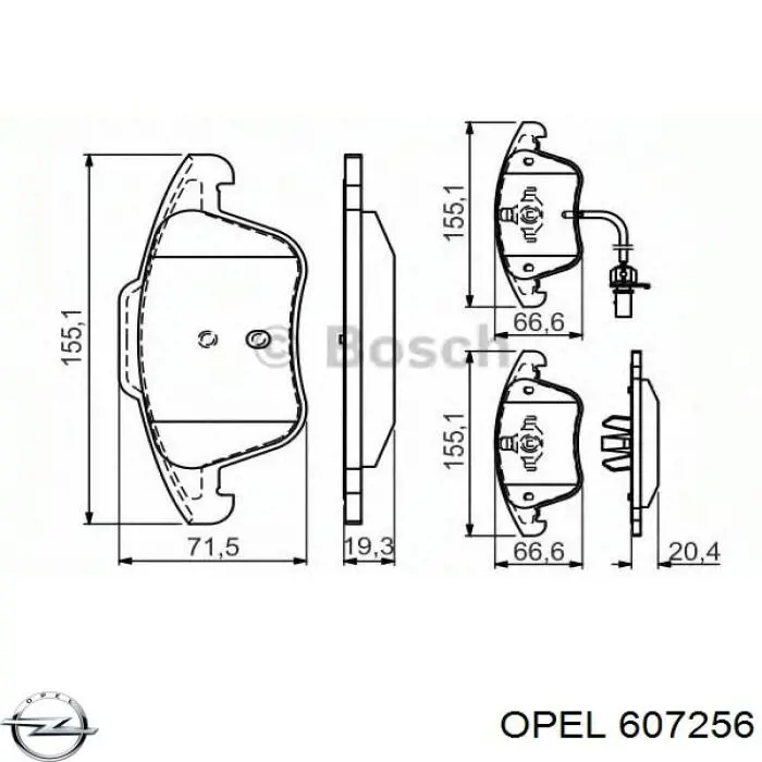 Купить 607256 Opel Болт ГБЦ