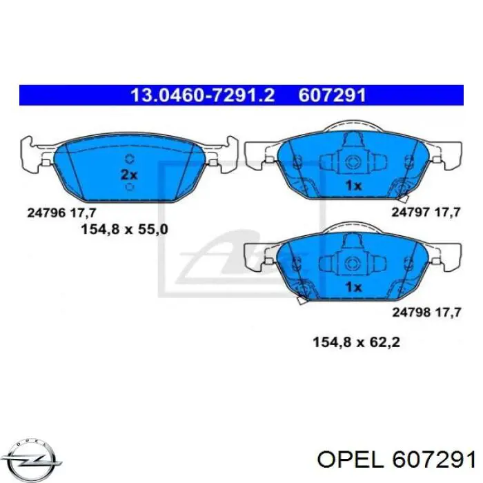 607291 Opel tampa de válvulas
