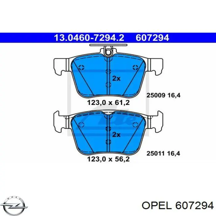 607294 Opel прокладка гбц