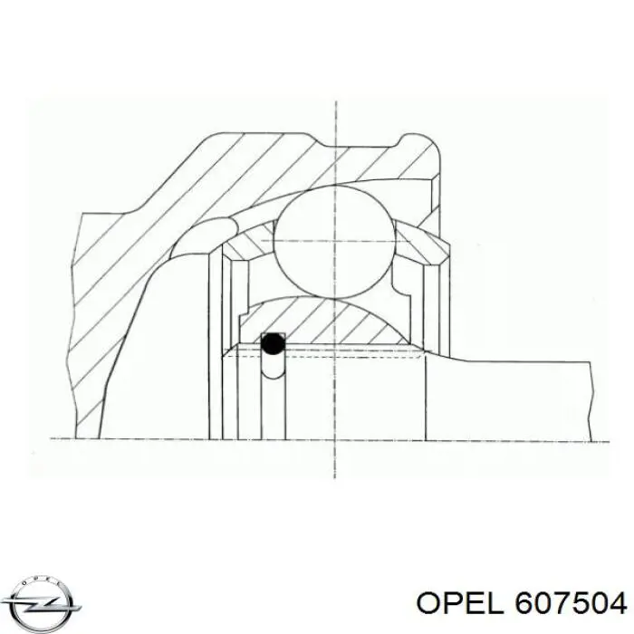 Прокладка фланца системы охлаждения 607504 Opel