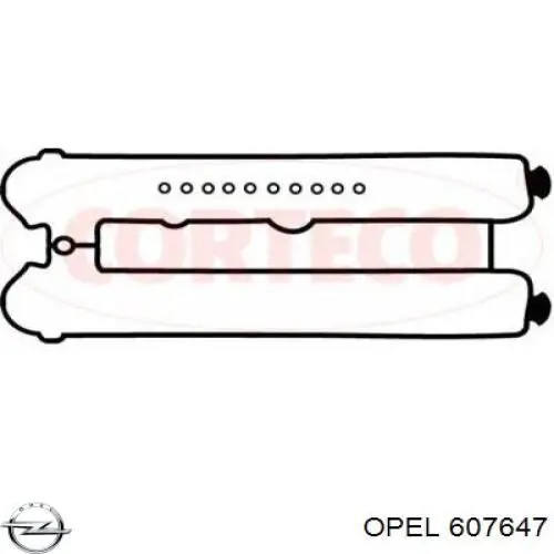 Прокладка клапанной крышки 607647 Opel