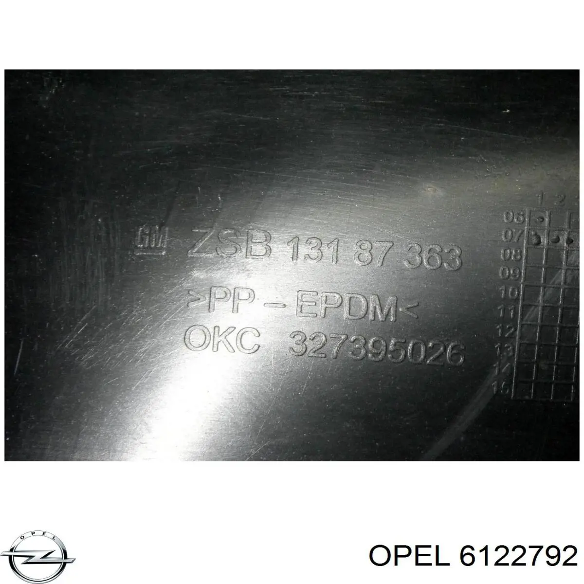 Купить 6122792 Opel Подкрылок задний правый