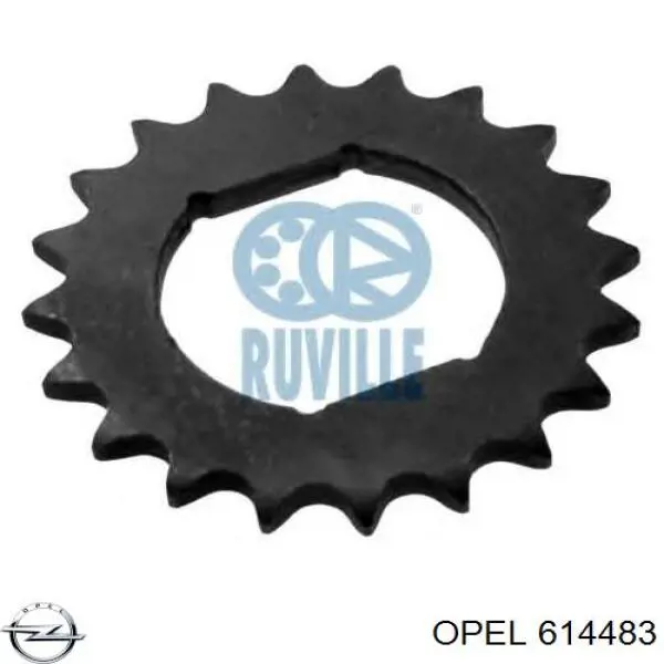 614483 Opel engrenagem de cadeia da roda dentada de acionamento de cambota de motor