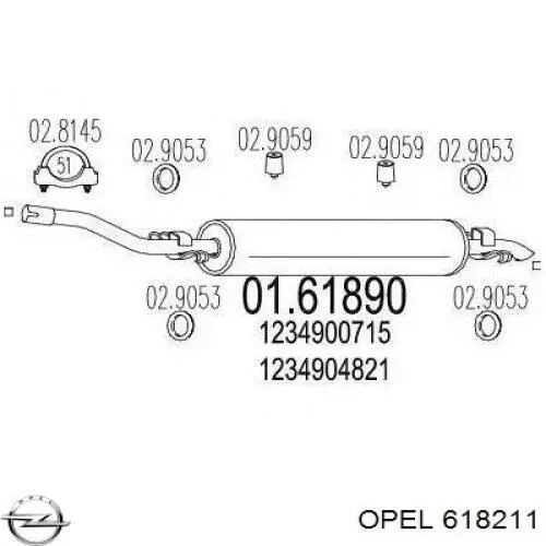 Opel 618211 цена, от 21.30 USD