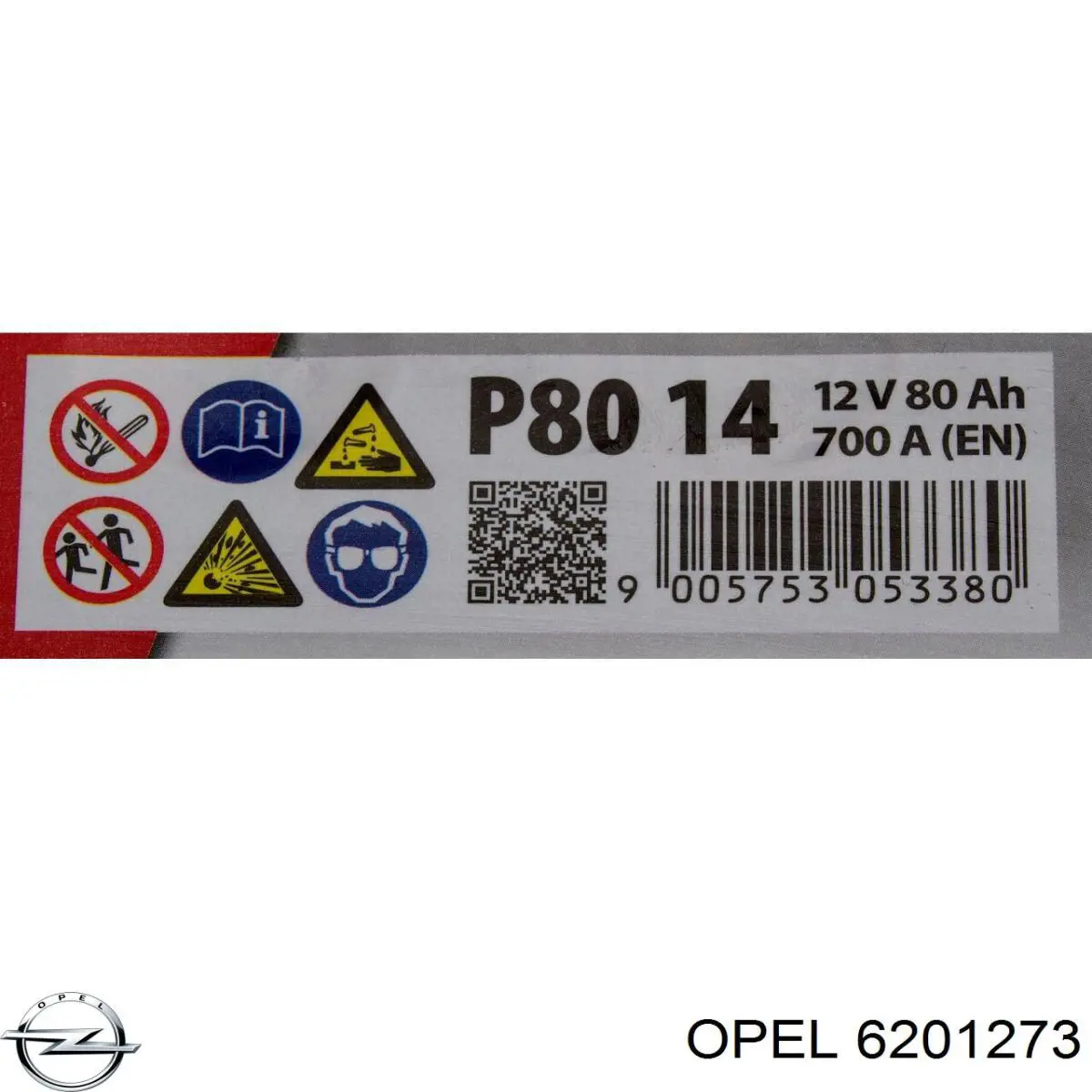 Аккумулятор 6201273 Opel