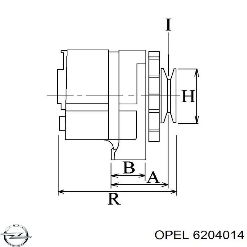 Автомобильный генератор Opel 6204014 цена, от 150.95 USD
