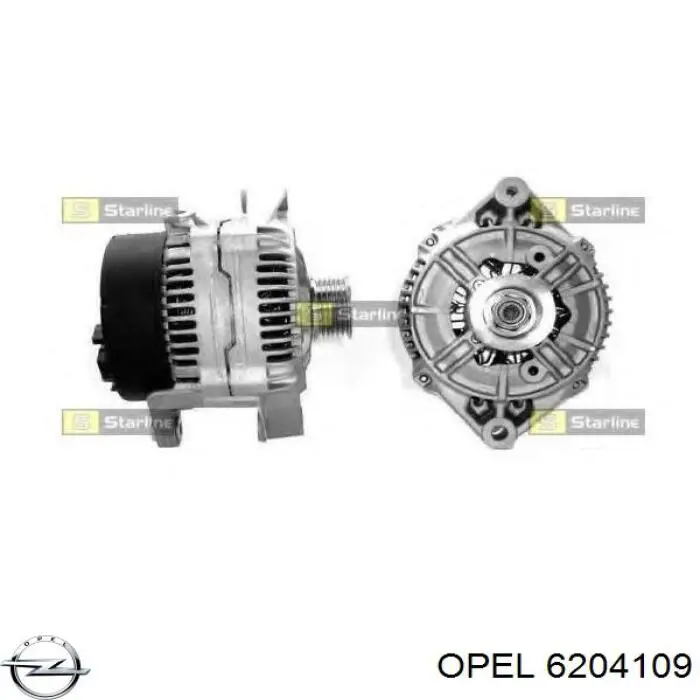 6204109 Opel генератор