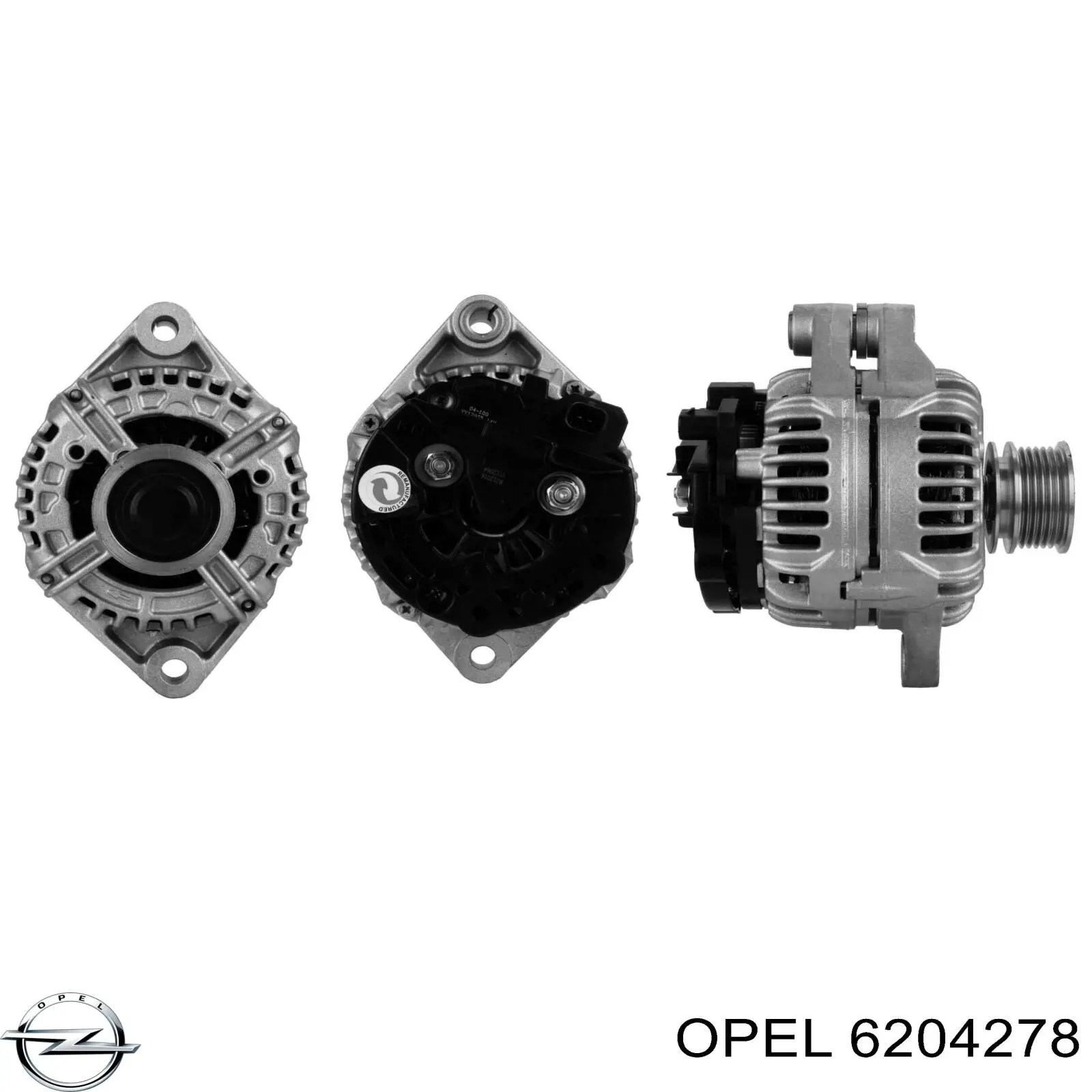 Генератор автомобиля Opel 6204278