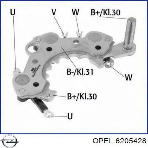 Мост диодный генератора OPEL 97122644