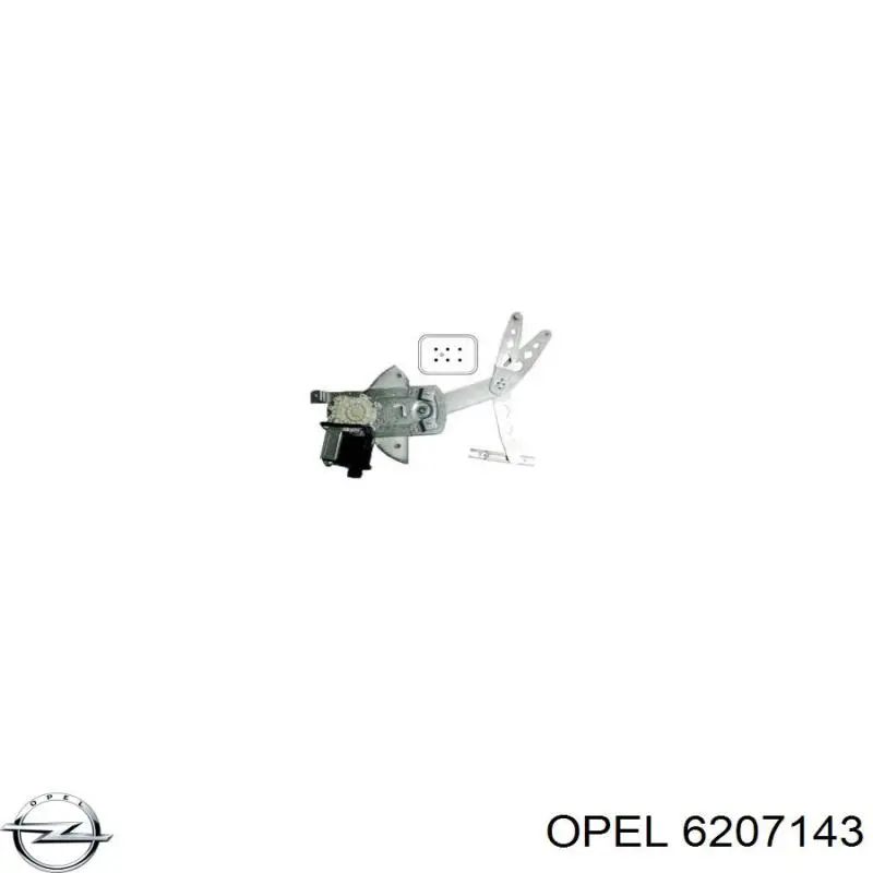 6207143 Opel мотор стеклоподъемника двери передней левой