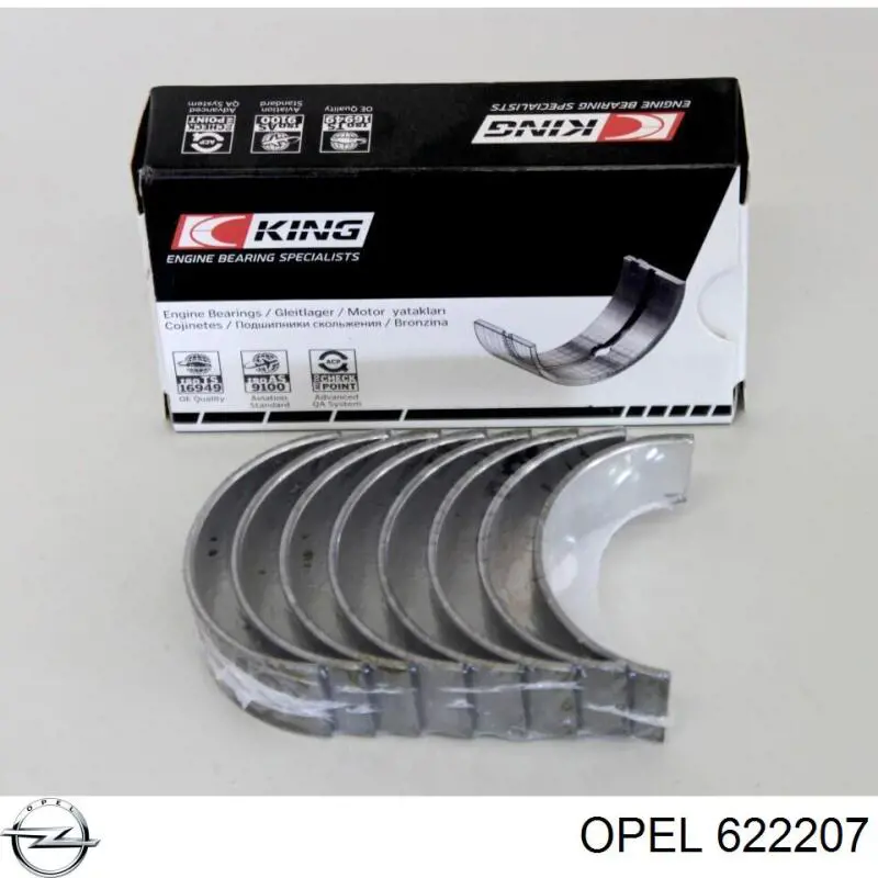 13243576 Opel folhas inseridas de cambota de biela, kit, 2ª reparação ( + 0,50)