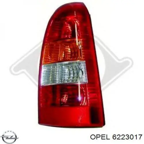 6223017 Opel фонарь задний левый