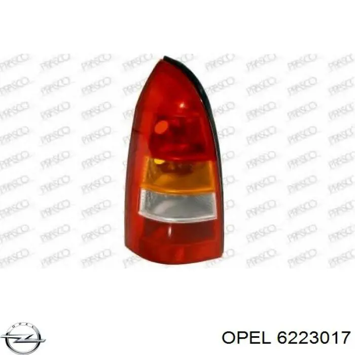 Задняя левая фара Opel 6223017 цена, от 40.69 USD